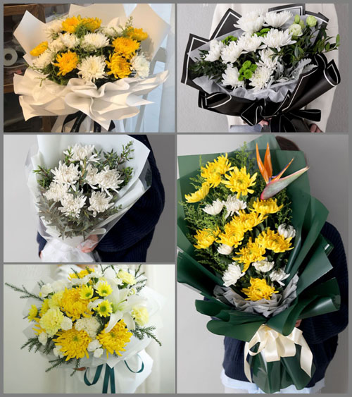 山东莱芜钢城区里辛街道北赵家峪村白事花束代送